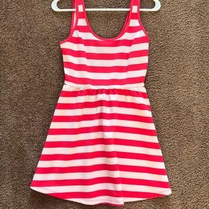 Forever 21 Coral and White Striped Dress
